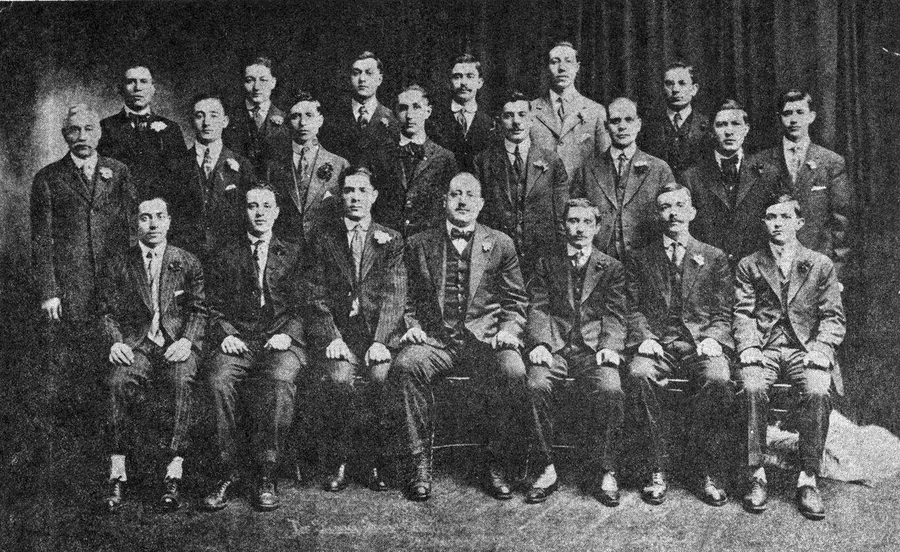 Cincinnati, Ohio Sephardic Beth Shalom Congregation. Sephardic Men (about 1918). <br><br>Courtesy of The Jacob Rader Marcus Center of the American Jewish Archives, Cincinnati, Ohio.